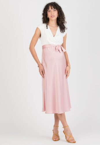 ATTESA,Kleid, zum Stillen geeignet, Oberteil aus Jersey mit angesetztem Satinrock